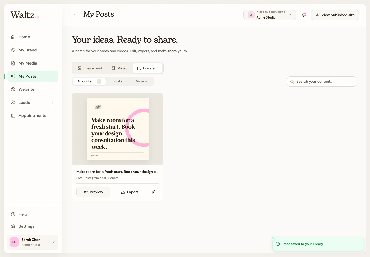 Save the result in your Library before editing.
